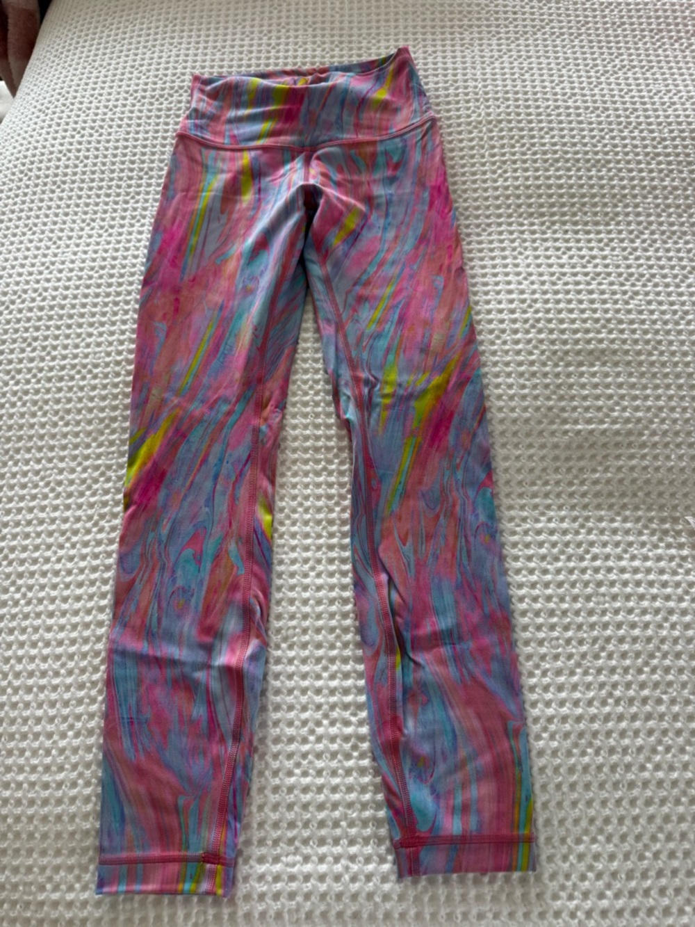 lululemon athletica Multicolor Swirl Leggings - Pink, Blue, Yellow